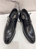 老爺車(chē)秋皮鞋男牛皮商務(wù)休閑皮鞋西裝軟底內增高男鞋英倫風(fēng)正裝德比鞋男 LYC3081黑色[平跟款] 41 曬單實(shí)拍圖
