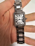 【二手99新】卡地亞（Cartier）女表坦克系列石英奢侈品腕表 【W(wǎng)5200013】小號鋼帶鑲鉆31x24mm  進(jìn)口手表+全國包郵+終身售后 曬單實(shí)拍圖