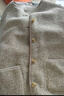 優(yōu)衣庫(kù)女裝仿羊羔絨搖粒絨圓領(lǐng)開(kāi)衫/千金風(fēng)外套472938 30 淺米色 M /160/84A 曬單實(shí)拍圖