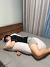馥棉抱枕男生款睡覺(jué)專(zhuān)用側睡夾腿大人海馬冰絲涼感長(cháng)條枕成人男孩趴睡 新款-夏季涼感抱枕【冰川灰】 105cm*25cm 含枕芯 成人大號 曬單實(shí)拍圖