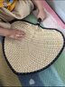 燕云州傳統(tǒng)手工草編織扇子古風(fēng)老式大蒲扇夏季乘涼扇手搖扇輕巧小粽葉扇 大號包邊蒲扇(約30cm) 曬單實拍圖