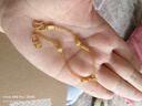 周生生黃金手鏈 足金活動(dòng)小金珠蝴蝶手鏈送女友 50737B計價(jià)5.3克 曬單實(shí)拍圖