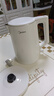 美的（Midea）電水壺燒水壺家用1.5大容量雙層保溫防燙304不銹鋼無(wú)縫內膽自動(dòng)斷電升級雅灰色電熱水壺MK-HJ1566 1.5L 雅灰色|1.5L 曬單實(shí)拍圖