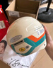 野馬（YEMA）3C認證359S電動(dòng)摩托車(chē)頭盔男女夏季防曬半盔四季通用安全帽新國標 卡其花+咖短 曬單實(shí)拍圖