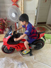 孩兒乖?xún)和妱?dòng)車(chē)摩托車(chē)大號寶寶玩具車(chē)可坐大人雙人3-17歲男女三輪摩托 4-13歲升級加大版+手轉加速紅+閃光輪 曬單實(shí)拍圖