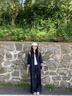 對白【杜鵑同款】復古牛仔套裝女2025秋新款寬松襯衫外套闊腿長(cháng)褲 牛仔藍-上衣 M 曬單實(shí)拍圖
