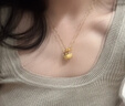 LOVING黃金吊墜hellokitty足金999凱蒂貓純金皇冠情人節七夕禮物送女友 黃金凱蒂貓吊墜+配S925鏈 金重約1.4g/克重多退少補 曬單實(shí)拍圖