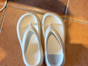 俞兆林（YUZHAOLIN）人字拖女外穿厚底踩屎感夾腳拖外穿沙灘鞋 YQ690 白色 36/37 曬單實(shí)拍圖