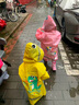 牧萌兒童雨衣男女童幼兒園小童寶寶全身防水女孩雨披 櫻花粉獨(dú)角獸 M 曬單實拍圖