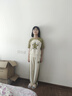 開米熊女童套裝夏2025新款中大兒童衣服洋氣時(shí)髦女孩運(yùn)動(dòng)短袖休閑兩件套 綠色 170 碼建議身高160cm左右 曬單實(shí)拍圖
