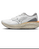 美津濃（MIZUNO）25年新款男女時(shí)尚撞色透氣網(wǎng)面耐磨回彈運動(dòng)休閑鞋PI X 01/米白/鵜鶘灰 41 (265mm) 曬單實(shí)拍圖