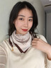 啄木鳥(niǎo)磁吸扣棉麻小方巾絲巾女春秋百搭護頸領(lǐng)巾三角圍巾新款保暖圍脖冬 杏色線(xiàn)條簡(jiǎn)筆畫(huà)---磁吸扣 曬單實(shí)拍圖