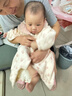 babylove嬰幼兒連體衣秋冬薄夾棉寶寶哈衣百搭外出服輕薄保暖棉服摩卡白棕 摩卡白棕 80cm 曬單實(shí)拍圖