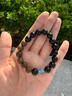 龍虎山綠檀木黑曜石手串海藍寶五行喜用水木水晶手鏈男女飾品禮物 【道長(cháng)祝?！烤G檀木黑曜石手串8mm 曬單實(shí)拍圖