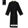 MUJI COM無(wú)印良品【商場(chǎng)同款】酒店同款浴袍男女士長(cháng)款情侶四季毛巾 黑色【棉質(zhì)華夫格】 XL 曬單實(shí)拍圖