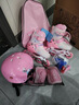 迪士尼（Disney）輪滑鞋兒童3-6-12歲溜冰鞋女童男旱冰鞋滑冰鞋直排滑輪鞋閃光艾莎 艾莎粉單鞋+初學(xué)大禮包 M （平時(shí)鞋碼27-31碼） 曬單實(shí)拍圖