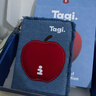 Tagi.《蘋(píng)蘋(píng)安安》砰砰珍珠牛仔收納包卡包旅行護照夾證件夾-牛仔 曬單實(shí)拍圖