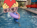韞舜兒童泳衣女童游泳衣3-8歲小童可愛(ài)分體寶寶泡溫泉兒童中大童泳裝 兒童泳衣-分體式 湖藍(lán)色 100 【建議120-130CM，40-50斤】 曬單實(shí)拍圖