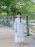 旗鉑旗袍女童春秋2025新款兒童國(guó)風(fēng)新中式漢服女孩古風(fēng)古裝唐裝秋 月綺羅長(zhǎng)袖藍(lán) 不含配飾 120 曬單實(shí)拍圖