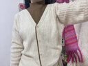 皮爾卡丹（pierre cardin）羊毛衫假兩件女上衣秋季時(shí)尚翻領(lǐng)針織衫毛衣打底衫 米色 S 85-100斤穿 曬單實(shí)拍圖