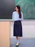艾熙禮高端深藍(lán)色牛仔半身裙女春秋2025新款高腰a字裙中長(zhǎng)款直筒包臀裙 深藍(lán)色 【高級(jí)簡(jiǎn)約款】 S /26 建議95斤以下 曬單實(shí)拍圖