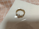 BEAUFINA珠寶 不限指圍18k金Akoya海水珍珠彈簧戒指小眾設計手飾簡(jiǎn)約時(shí)尚 淡水5-5.5mm/珍珠戒指（3顆） 曬單實(shí)拍圖