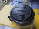 食品泡面碗宿舍學(xué)生帶蓋不銹鋼泡方便面可瀝水湯盆食堂打飯專用 17cm【曜黑色】帶蓋泡面碗+餐具 曬單實(shí)拍圖