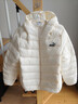 彪馬新款兒童羽絨服連帽 奶白10501 150  曬單實(shí)拍圖
