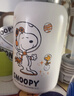 史努比（SNOOPY）兒童保溫杯316不銹鋼吸管水壺帶杯套小學(xué)生男女孩便攜喝水杯子 紫 曬單實(shí)拍圖
