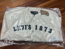 Levi's李維斯情侶同款字母印花翻領(lǐng)寬松美式復古休閑時(shí)尚夾棉外套 白色 L 曬單實(shí)拍圖