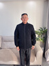 北極絨爸爸春秋裝夾克外套男中老年人雪尼爾毛呢外套冬季加厚上衣服爺爺 立領(lǐng)-黑藍色【春秋款】 180【適合體重105--120斤】 曬單實(shí)拍圖