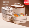 YMER多層保溫飯盒上班族小學(xué)生可微波爐加熱專(zhuān)用便當盒帶飯桶打包餐盒 曬單實(shí)拍圖