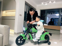 聚樂(lè )童兒童摩托車(chē)暴風(fēng)哈雷騎士摩托男女孩可坐人兩輪電動(dòng)摩托小孩摩托車(chē) 綠色+手擰油門(mén)+碟剎+充氣輪+高速無(wú)刷電機+24V電瓶 曬單實(shí)拍圖