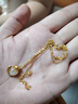中國黃金（CHINA GOLD）愛(ài)心黃金項鏈女2025新款金鑲玉金吊墜七夕情人節禮物送女友生日 足金玉見(jiàn)你吊墜【贈黃銀鏈】京速達 曬單實(shí)拍圖