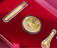 中國黃金（CHINA GOLD）寶寶金飾黃金片足金碗筷勺紀念品滿(mǎn)月周歲新生嬰兒見(jiàn)面禮物生日 黃金碗筷三件套【約1g】 曬單實(shí)拍圖