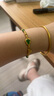 潮宏基 臻金弘葫蘆福祿黃金耳釘女足金耳飾5D硬金琺瑯送女友生日禮物 一對款 含硅膠耳堵 曬單實(shí)拍圖