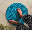 TEEIS德國指壓板腳底按摩腳墊穴位疏通腳心仿鵝卵石圓形墊慢跑 煙雨藍 【升級圓形直徑55cm】 曬單實拍圖