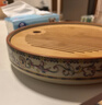 兮元記纏枝蓮汝窯圓形茶盤(pán)家用茶幾茶托盤(pán)客廳陶瓷茶海干泡小茶臺茶具 纏枝蓮米黃汝窯輕波陶竹圓茶盤(pán) 曬單實(shí)拍圖