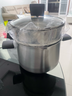 蘇泊爾（SUPOR）湯鍋316L食品級不銹鋼加深加厚輔食三層復合鍋底電磁爐燃氣通用 316不銹鋼 升級加厚+蒸屜 22cm 曬單實(shí)拍圖