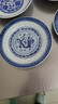 LICHEN景德鎮老款青花玲瓏陶瓷器龍紋平盤(pán)碟子釉下彩中式高溫白瓷餐具 7英寸 1個(gè) 17.5cm 一個(gè) 曬單實(shí)拍圖