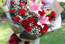 來(lái)一客康乃馨百合鮮花速遞生日祝福禮物鮮花送媽媽全國(guó)同城配送 19朵紅色康乃馨+6朵粉百合 曬單實(shí)拍圖