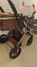 ANGI BABY嬰兒推車(chē)可坐可躺嬰兒車(chē)輕便折疊新生兒減震高景觀雙向兒童手推車(chē) 頂配香檳金【一鍵收車(chē)+PU橡膠輪] 曬單實(shí)拍圖