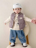 G.DUCKKIDS小黃鴨童裝羽絨馬甲兒童外套秋冬季嬰幼兒衣服白鴨絨女寶寶外出服 粉色 80 尺碼建議9-12個月cm 曬單實拍圖