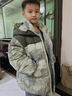 G.DUCKKIDS小黃鴨童裝男童冬裝羽絨服兒童加厚保暖拼色外套潮流百搭羽絨衣服 迷彩綠 120 cm 曬單實(shí)拍圖