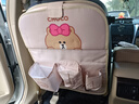 潮九玩五車(chē)載座椅后背收納袋掛袋汽車(chē)椅背后排小桌板置物架袋紙巾盒垃圾桶 丘可【牛津布】高配版內含置物桶 曬單實(shí)拍圖
