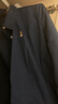 暇步士（Hush Puppies）女裝秋季簡(jiǎn)約通勤純棉百搭長(cháng)袖襯衫連衣裙 196深藍 XL 曬單實(shí)拍圖