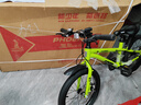 鳳凰（Phoenix）兒童自行車(chē)青少年3-4-6-8-10-12-15歲中大童學(xué)生山地車(chē)腳踏車(chē)單車(chē) 森系綠輻條輪98裝-輔助輪+單支撐 18寸(適合115-135cm) 曬單實(shí)拍圖