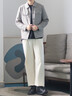 愛(ài)步（ECCO）樂(lè )福鞋男 25年秋季新款時(shí)尚袋鼠鞋男女同款牛皮休閑鞋增高 552504 黑色55250490000 41 曬單實(shí)拍圖