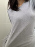 恒源祥秋衣秋褲女士純棉內衣抗菌防螨薄款棉毛衫打底保暖內衣秋冬季套裝 淺灰【中領(lǐng)】 【7A抗菌防螨】 L 【建議120-140斤】 曬單實(shí)拍圖