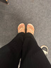 黑瑪（Hotmarzz）人字拖女坡跟外穿防滑沙灘鞋厚底涼拖鞋簡(jiǎn)約居家高跟矮子樂(lè ) 香檳色 【腳胖建議拍大一碼】 38 曬單實(shí)拍圖
